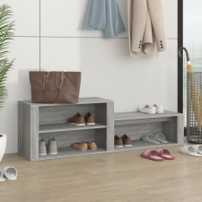 vidaXL szürke sonoma színű szerelt fa cipősszekrény 150x35x45 cm bútor