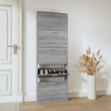 vidaXL szürke sonoma színű szerelt fa cipősszekrény 59 x 17 x 169 cm bútor