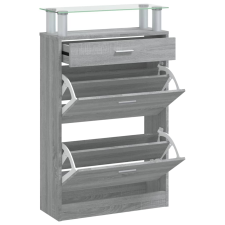 vidaXL szürke sonoma színű szerelt fa cipősszekrény 63x24x104 cm bútor