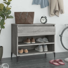 vidaXL szürke sonoma színű szerelt fa cipősszekrény 70x36x60 cm bútor