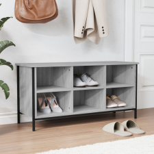 vidaXL Szürke sonoma színű szerelt fa cipőszekrény 100x35x50 cm bútor