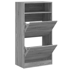 vidaXL szürke sonoma színű szerelt fa cipőszekrény 60x34x116 cm (840020) bútor