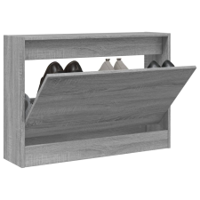vidaXL szürke sonoma színű szerelt fa cipőszekrény 80 x 21 x 57 cm bútor