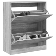 vidaXL szürke sonoma színű szerelt fa cipőszekrény 80x34x96,5 cm bútor