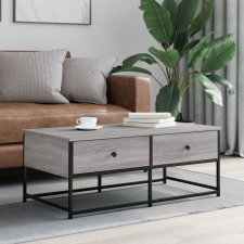 vidaXL szürke sonoma színű szerelt fa dohányzóasztal 100 x 51 x 40 cm bútor