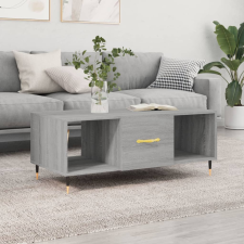 vidaXL szürke sonoma színű szerelt fa dohányzóasztal 102 x 50 x 40 cm bútor