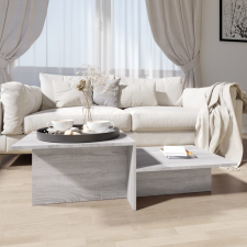 vidaXL szürke sonoma színű szerelt fa dohányzóasztal 111,5x50x33 cm bútor