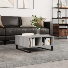vidaXL szürke sonoma színű szerelt fa dohányzóasztal 60 x 60 x 30 cm bútor