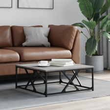 vidaXL szürke sonoma színű szerelt fa dohányzóasztal 70 x 70 x 30 cm bútor