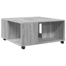 vidaXL szürke sonoma színű szerelt fa dohányzóasztal 80x80x40 cm (853178) bútor