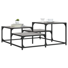 vidaXL szürke sonoma színű szerelt fa dohányzóasztal 87,5x87,5x40 cm bútor
