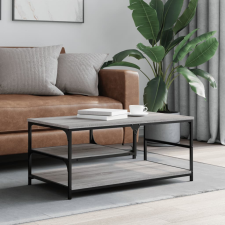 vidaXL szürke sonoma színű szerelt fa dohányzóasztal 90 x 49 x 40 cm bútor