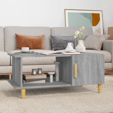 vidaXL szürke sonoma színű szerelt fa dohányzóasztal 90 x 50 x 40 cm bútor