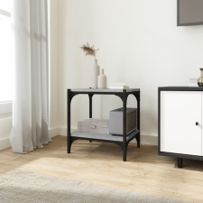 vidaXL szürke sonoma színű szerelt fa és acél TV-szekrény 40x33x41cm bútor