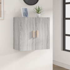 vidaXL Szürke sonoma színű szerelt fa faliszekrény 60 x 30 x 60 cm bútor