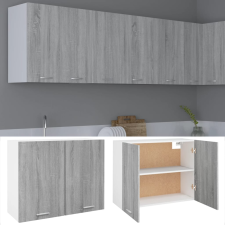vidaXL szürke sonoma színű szerelt fa függőszekrény 80x31x60 cm (815589) bútor