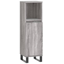 vidaXL szürke sonoma színű szerelt fa fürdőszobaszekrény 30x30x100 cm (831570) fürdőszoba bútor