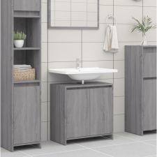 vidaXL szürke sonoma színű szerelt fa fürdőszobaszekrény 60x33x61 cm fürdőszoba bútor