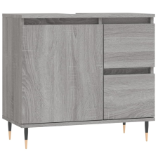 vidaXL szürke sonoma színű szerelt fa fürdőszobaszekrény 65x33x60 cm (831602) fürdőszoba bútor