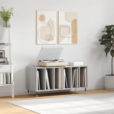 vidaXL szürke sonoma színű szerelt fa hanglemezszekrény 100x38x48 cm bútor