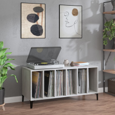 vidaXL szürke sonoma színű szerelt fa hanglemezszekrény 100x38x48 cm bútor