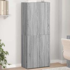 vidaXL szürke sonoma színű szerelt fa irattartó szekrény 60x32x153 cm irattároló szekrény