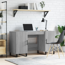 vidaXL szürke sonoma színű szerelt fa íróasztal 140x50x75 cm íróasztal