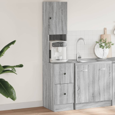vidaXL szürke sonoma színű szerelt fa konyhaszekrény 35 x 50 x 180 cm bútor