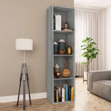 vidaXL szürke sonoma színű szerelt fa könyv-/TV-szekrény 36x30x143 cm bútor