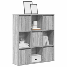 vidaXL szürke sonoma színű szerelt fa könyvespolc 89x24x101,5 cm bútor