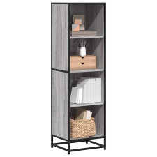 vidaXL szürke sonoma színű szerelt fa könyvszekrény 40x35x139 cm bútor