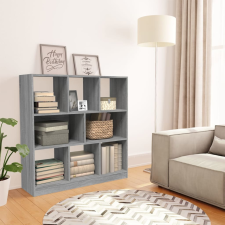 vidaXL szürke sonoma színű szerelt fa könyvszekrény 97,5x29,5x100 cm bútor