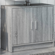 vidaXL szürke sonoma színű szerelt fa mosdószekrény 63 x 29 x 55 cm fürdőszoba bútor