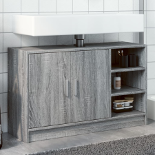 vidaXL szürke sonoma színű szerelt fa mosdószekrény 90 x 29 x 55 cm fürdőszoba bútor