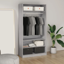 vidaXL szürke sonoma színű szerelt fa ruhásszekrény 100 x 50 x 200 cm bútor