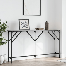 vidaXL szürke sonoma színű szerelt fa tálalóasztal 140 x 23 x 75 cm bútor