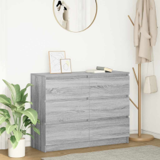 vidaXL szürke sonoma színű szerelt fa tálalószekrény 100x35x76 cm (3328503 VidaXL) bútor