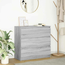 vidaXL szürke sonoma színű szerelt fa tálalószekrény 80x35x76 cm bútor