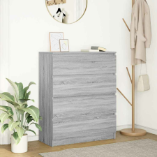 vidaXL szürke sonoma színű szerelt fa tálalószekrény 80x35x99 cm bútor