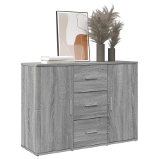vidaXL szürke sonoma színű szerelt fa tálalószekrény 90,5x29,5x65 cm bútor