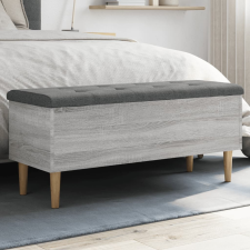 vidaXL szürke sonoma színű szerelt fa tárolópad 102x42x46 cm bútor