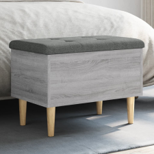 vidaXL szürke sonoma színű szerelt fa tárolópad 62x42x46 cm bútor
