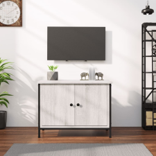 vidaXL szürke sonoma színű szerelt fa TV-szekrény ajtókkal 60x35x45 cm bútor