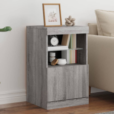 vidaXL szürke sonoma színű tálalószekrény LED-ekkel 41 x 37 x 67 cm bútor