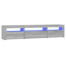 vidaXL szürke sonoma színű TV-szekrény LED-lámpákkal 195x35x40 cm (3152744) bútor