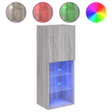 vidaXL szürke sonoma színű TV-szekrény LED-lámpákkal 40,5x30x102 cm (837062) bútor
