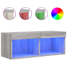 vidaXL szürke sonoma színű TV-szekrény LED-világítással 80x30x30 cm (837151) bútor