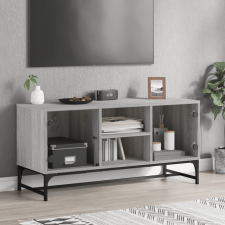 vidaXL szürke sonoma színű TV-szekrény üvegajtókkal 102 x 37 x 50 cm bútor