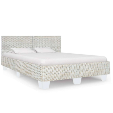 vidaXL szürke természetes rattan ágykeret 160 x 200 cm ágy és ágykellék