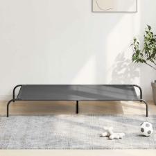 vidaXL szürke textilén és acél emelt kutyaágy 150x90x20 cm szállítóbox, fekhely kutyáknak
